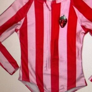 Striped Pink Kids Swimwear
